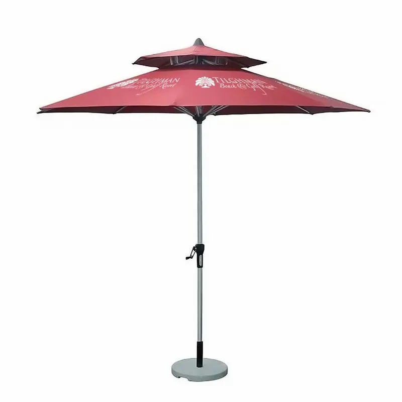 Wood Market Umbrella - 9 ft - Custom Canvas Now