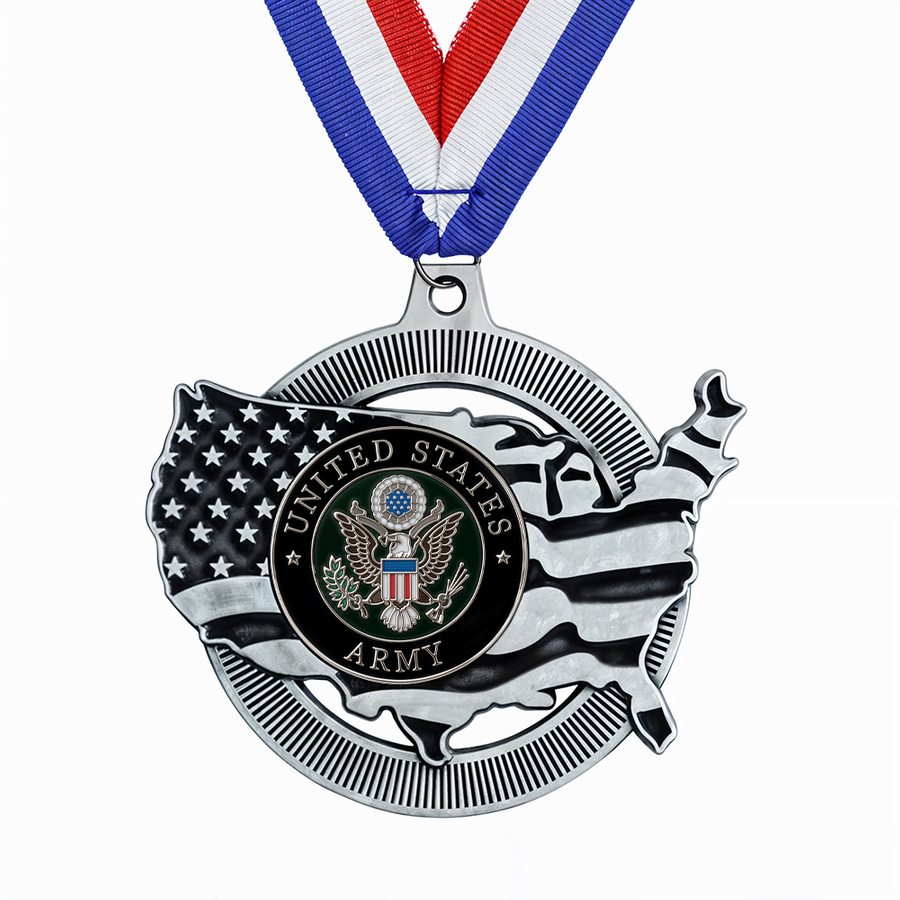 United States Shaped Medal - Custom Canvas Now