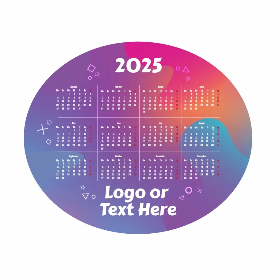 Colorful Gradient Calendar Mouse Pad - Custom Canvas Now