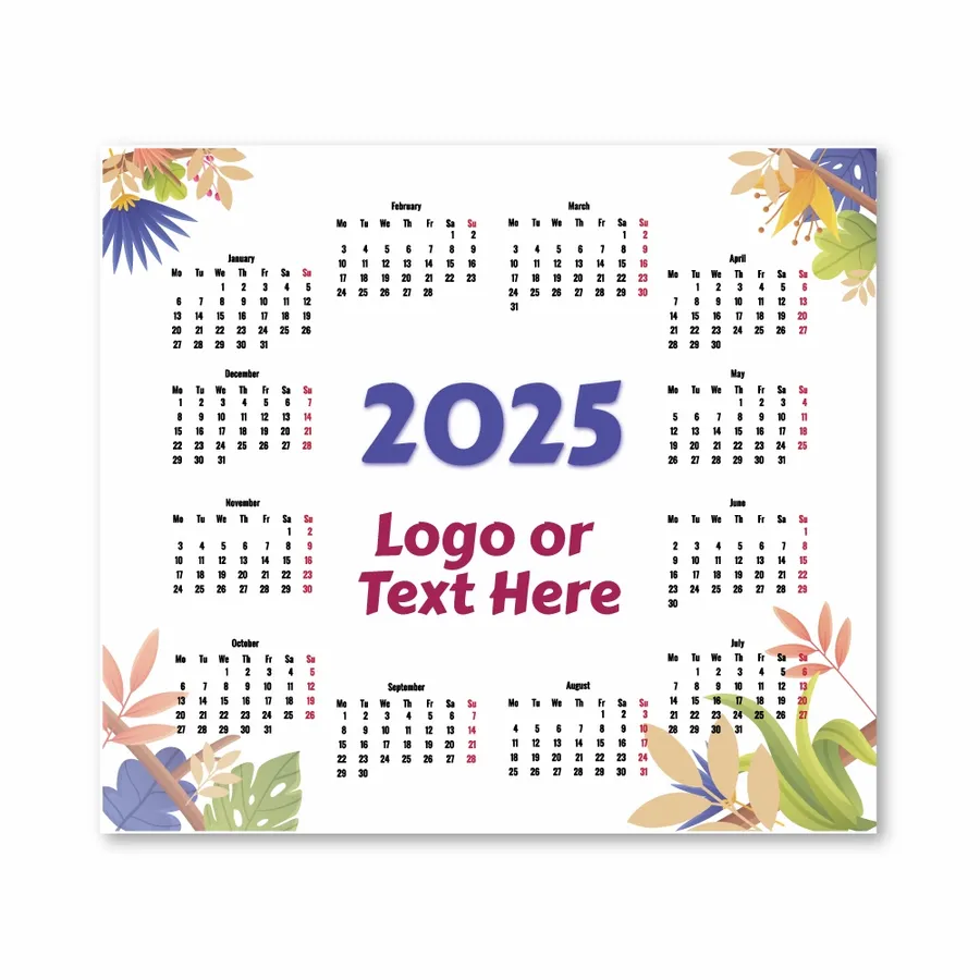 Floral Mouse Pad with Calendar - Custom Canvas Now