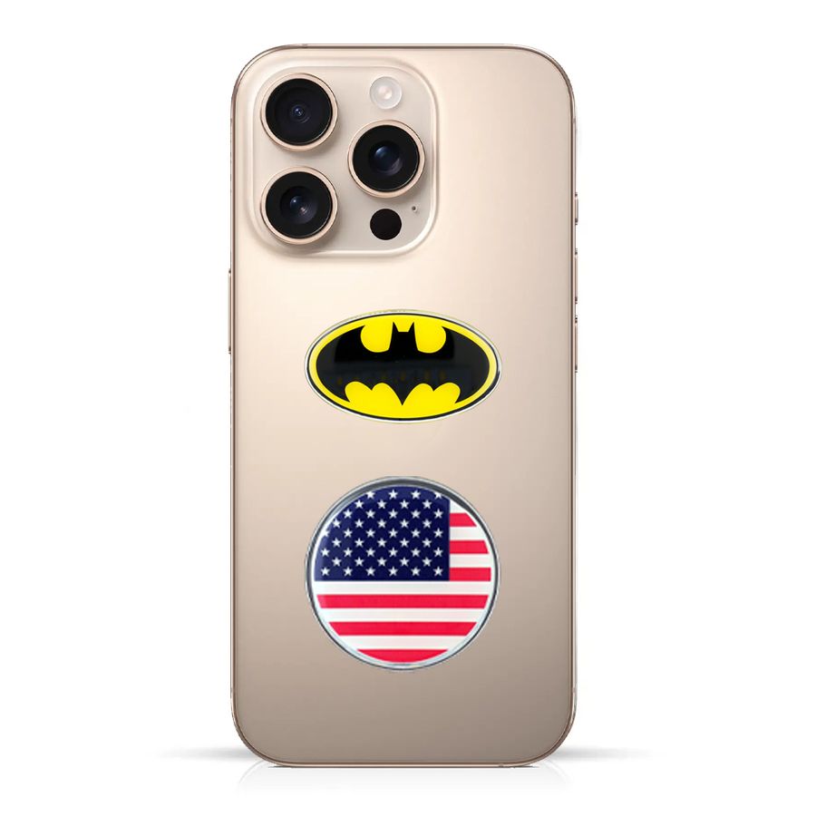 Phone Metal Badge Stickers - Custom Canvas Now