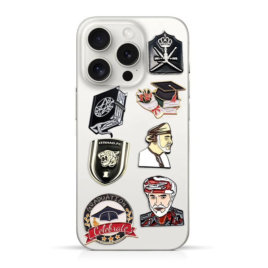 Phone Metal Badge Stickers - Custom Canvas Now