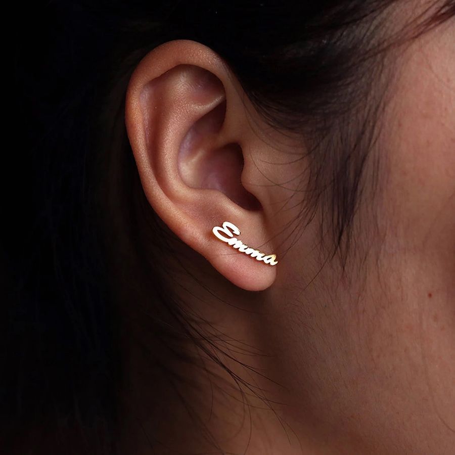 Die Struck Metal Earrings - Custom Canvas Now