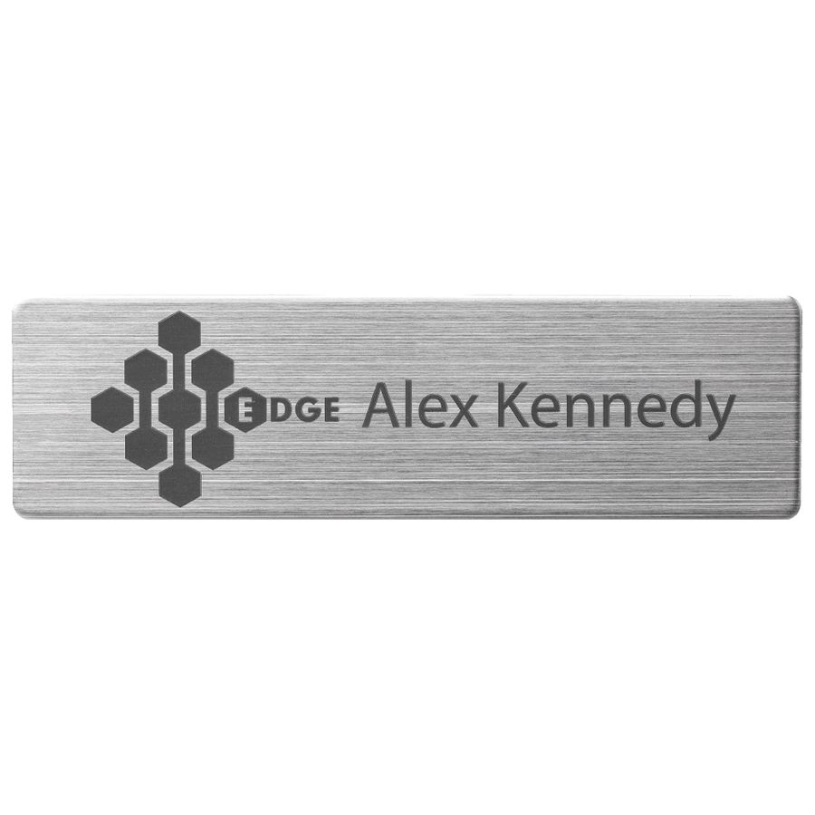 Engraved Metal Name Badges - Custom Canvas Now