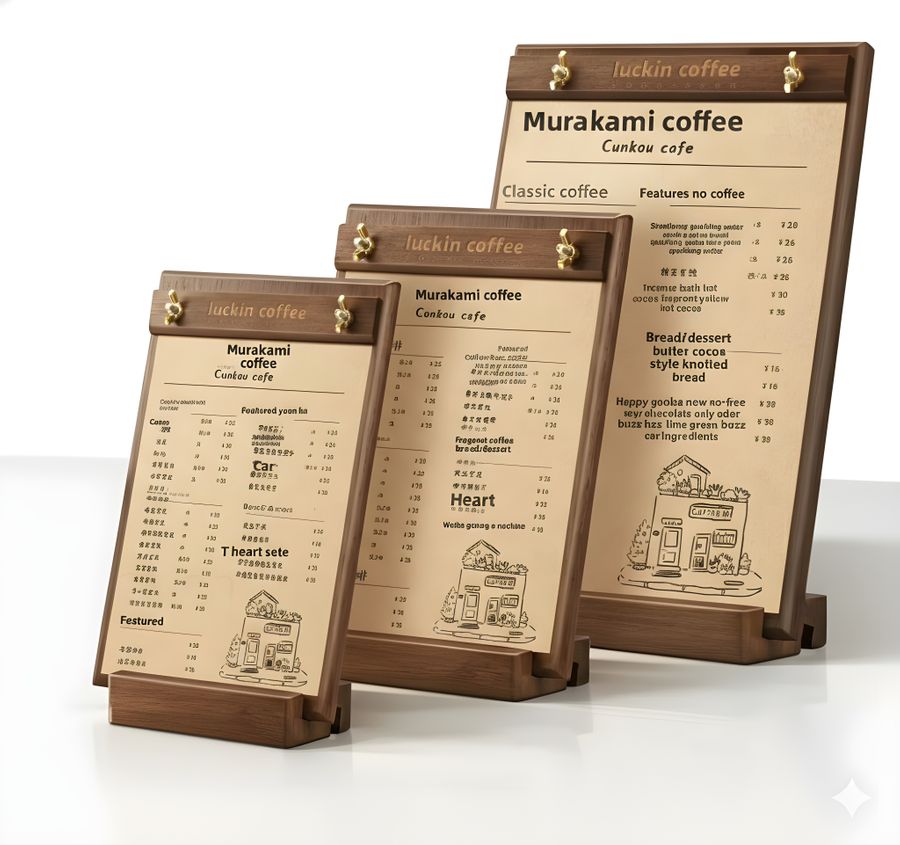 Wood Menus - Custom Canvas Now