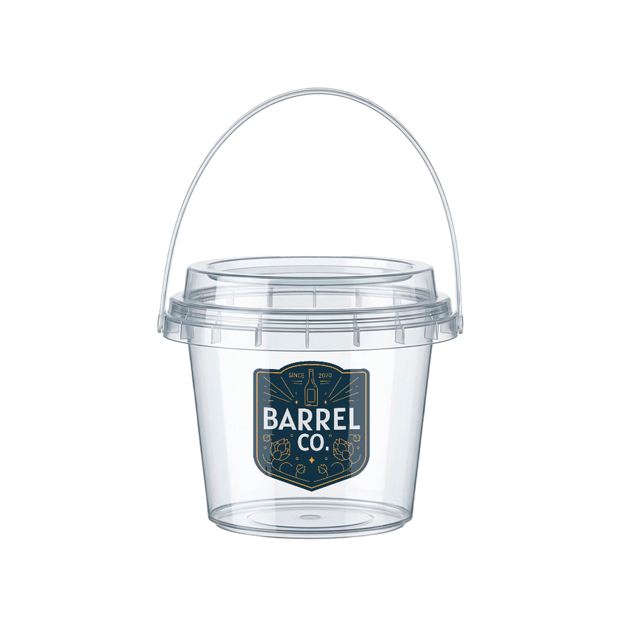 Premium Transparent Drink Buckets - Custom Canvas Now