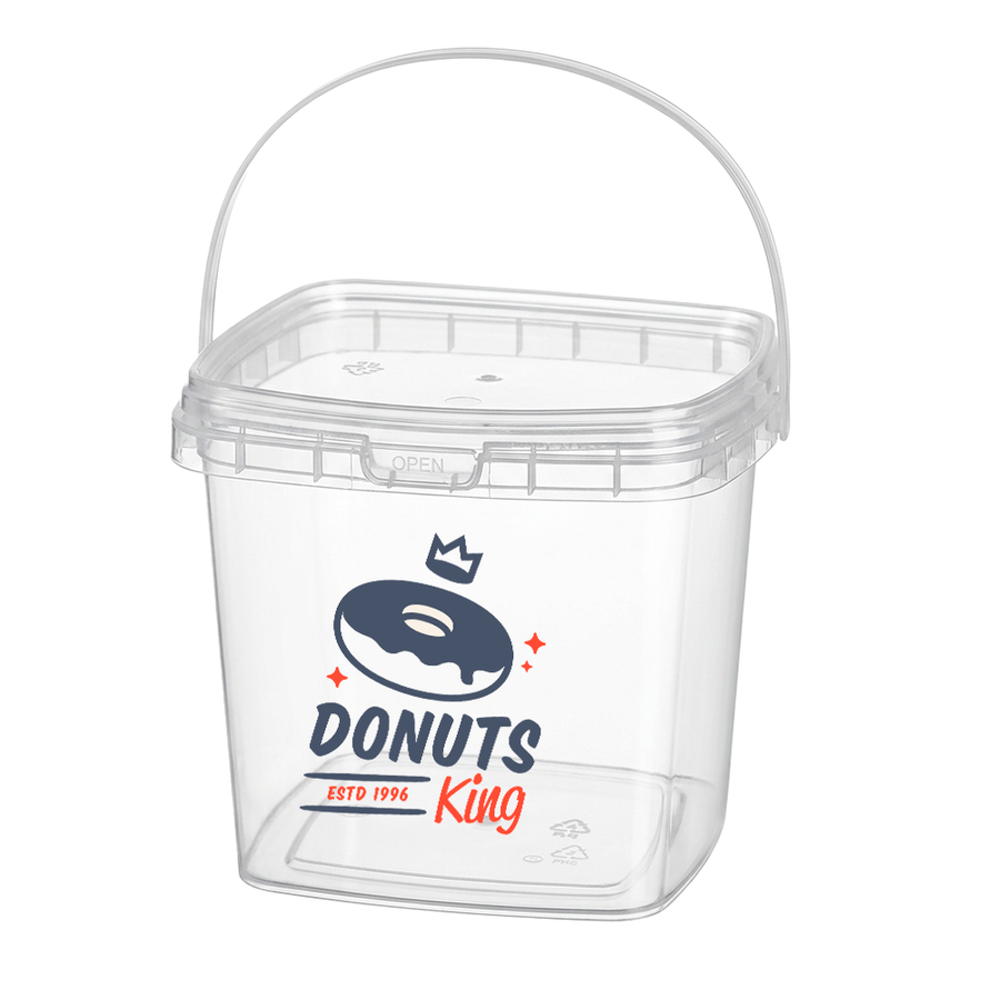 Square Transparent Drink Buckets - Custom Canvas Now