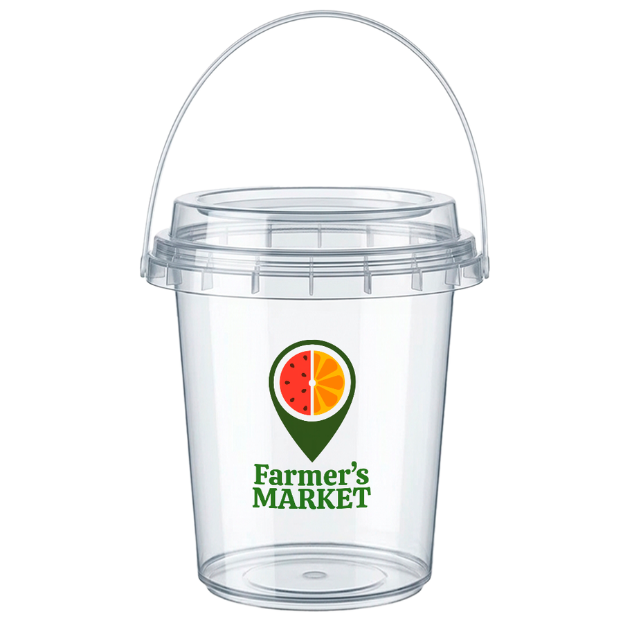 Premium Transparent Drink Buckets - Custom Canvas Now