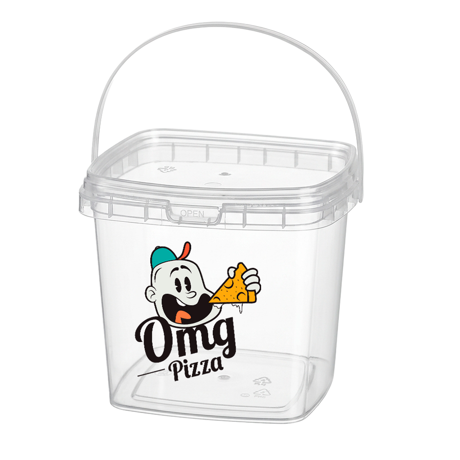 Square Transparent Drink Buckets - Custom Canvas Now