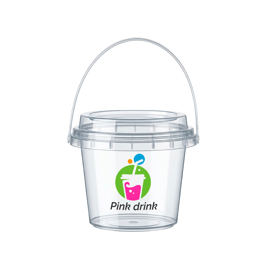 Premium Transparent Drink Buckets - Custom Canvas Now