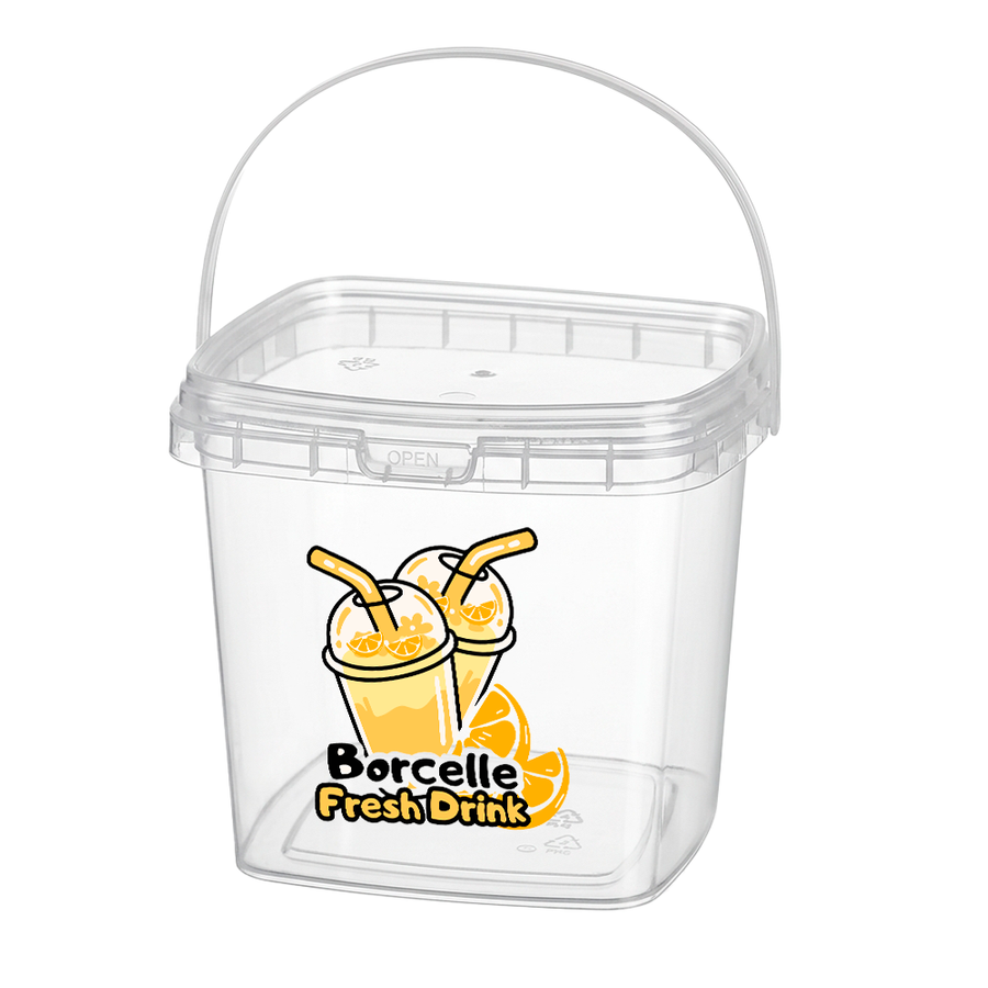 Square Transparent Drink Buckets - Custom Canvas Now