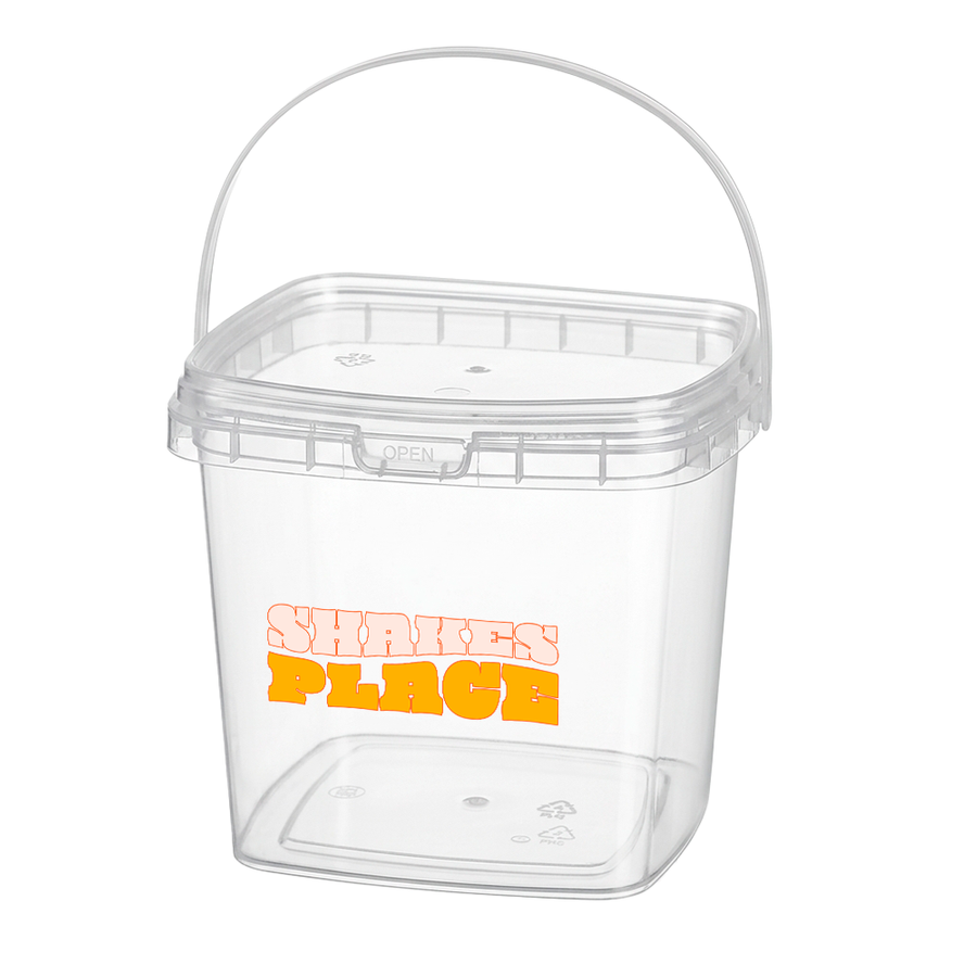 Square Transparent Drink Buckets - Custom Canvas Now