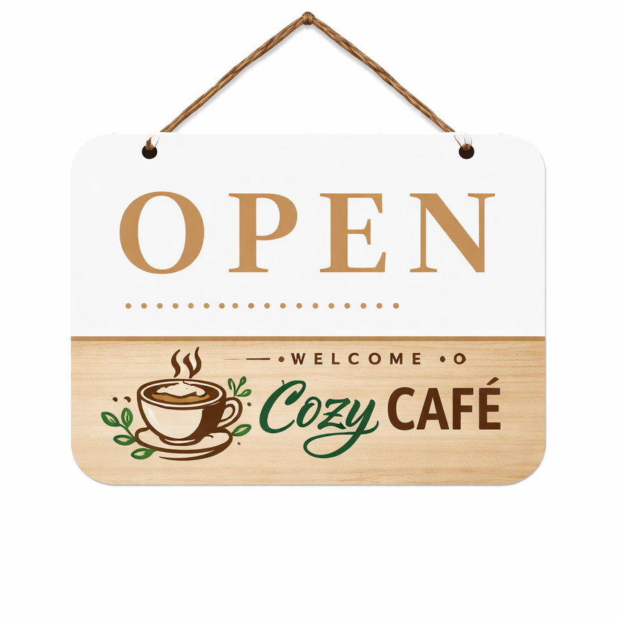 Plastic Hanging Door Signs - Custom Canvas Now