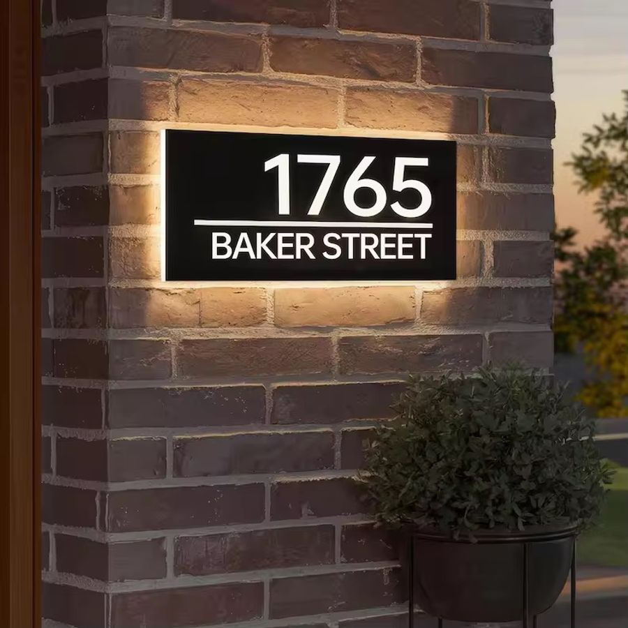 Backlit House Signs - Custom Canvas Now