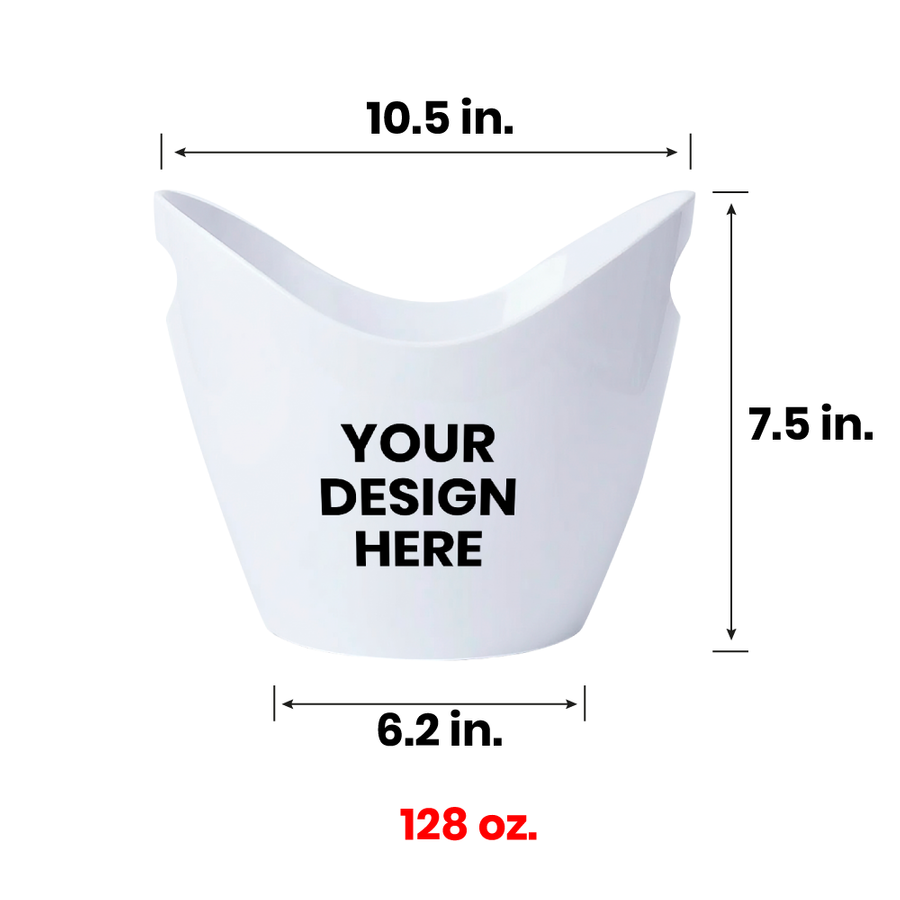 Curved Dual-Handle Drink Buckets - Custom Canvas Now