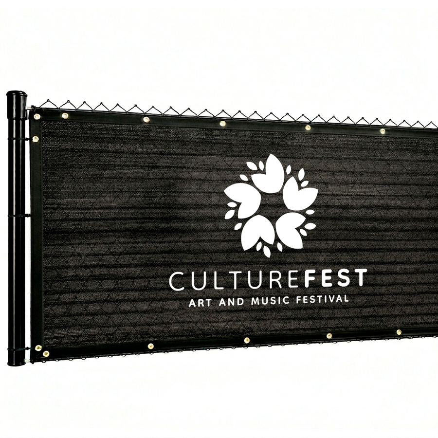 Custom 90% Blockage Fence Screen - Custom Canvas Now