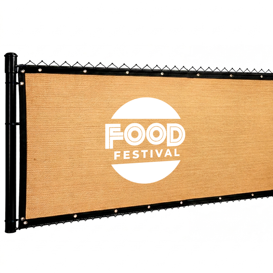 Custom 98% Blockage Fence Screen - Custom Canvas Now