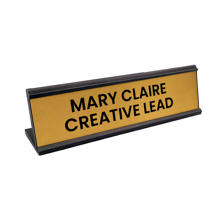 Metal Desktop Name Badges - Custom Canvas Now