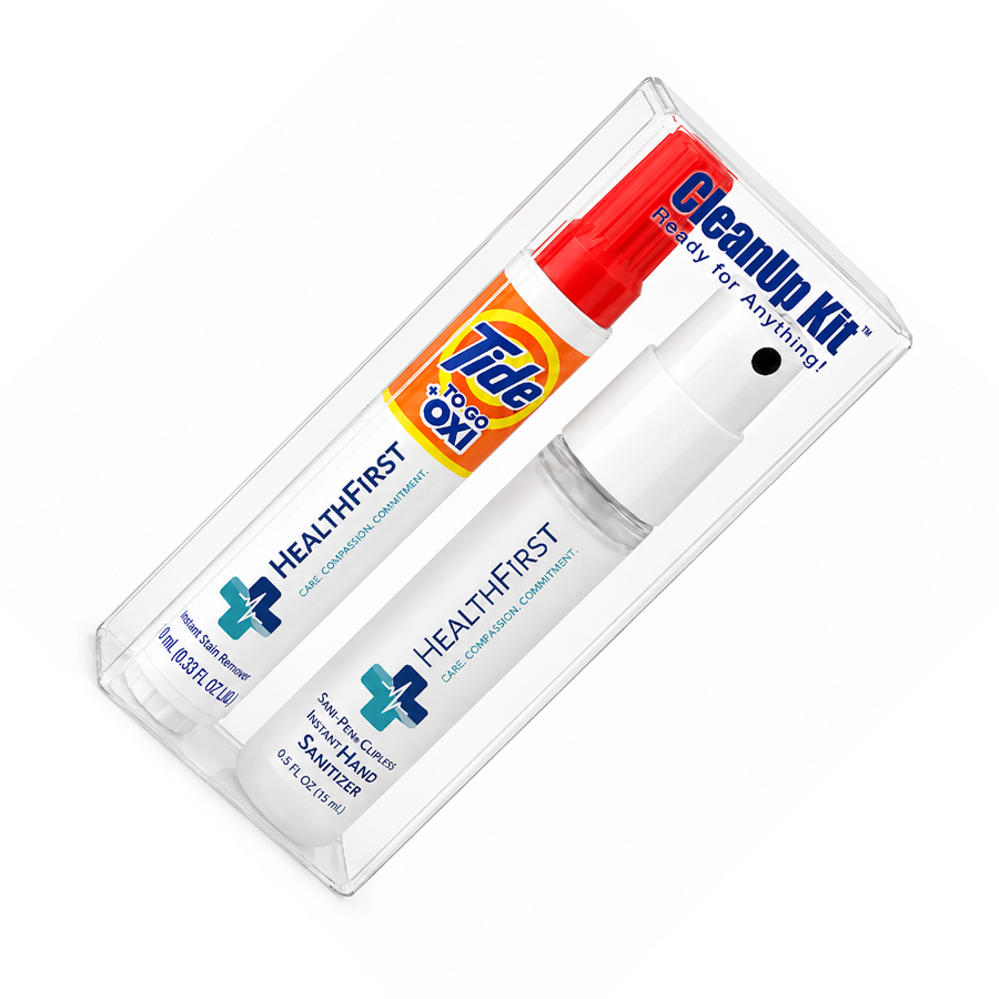 CleanUp Kit - Tide® to Go + Oxi and Sani-Pen® Clipless™ Travel Kits - Custom Canvas Now