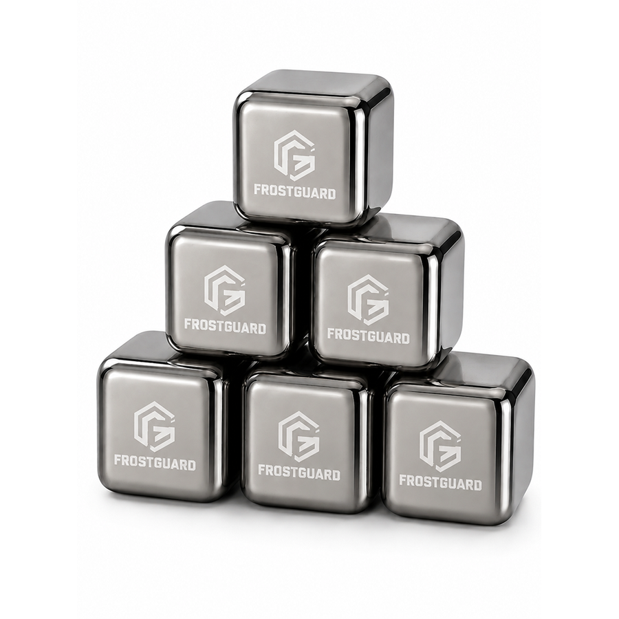 Silver Stainless Steel Ice Cubes - Custom Canvas Now
