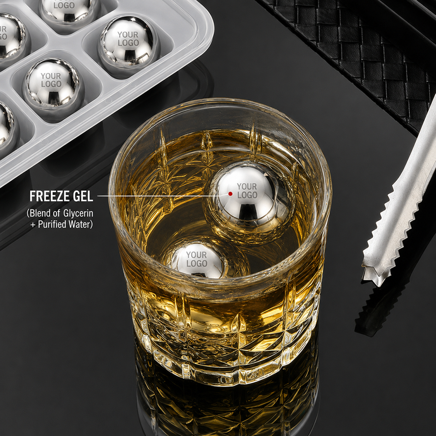 Soccer Ball Stainless Steel Ice Cubes - Custom Canvas Now