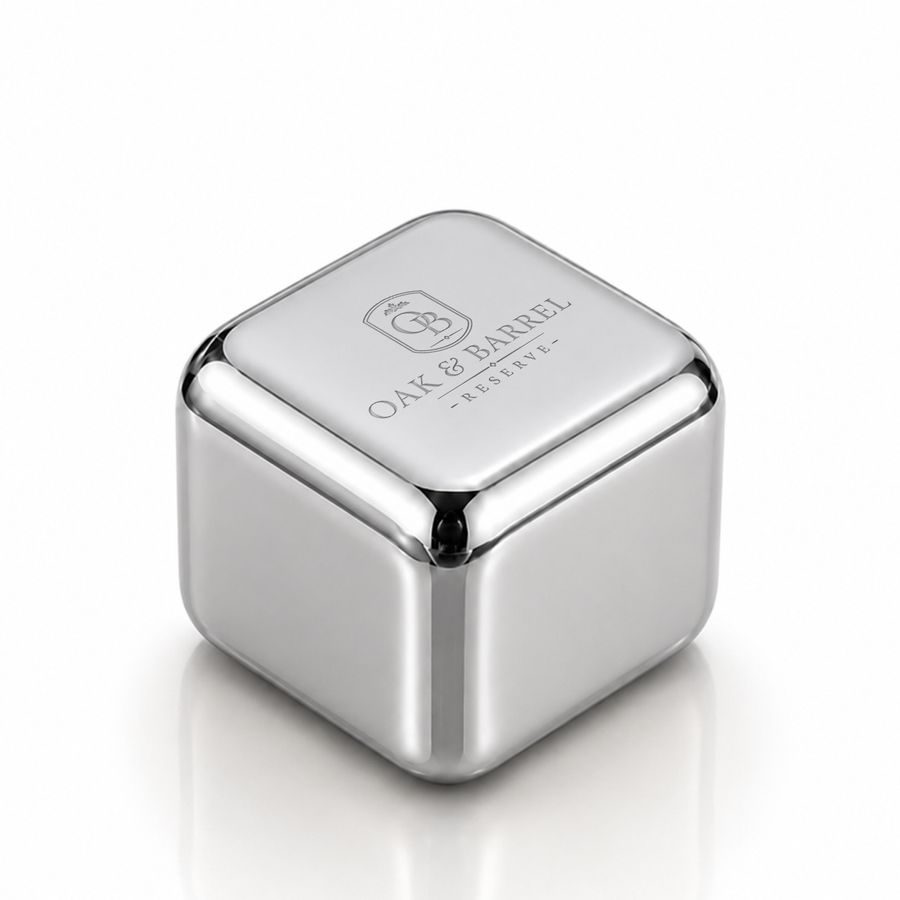 Silver Stainless Steel Ice Cubes - Custom Canvas Now