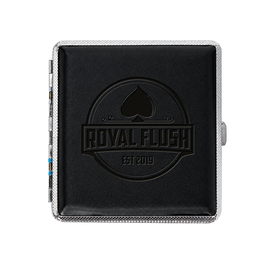 Leather Grain Metal Cigarette Cases - Custom Canvas Now