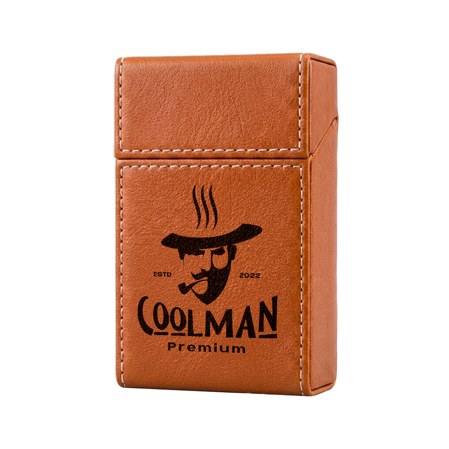 Flip Top PU Leather Full Bag Cigarette Cases - Custom Canvas Now