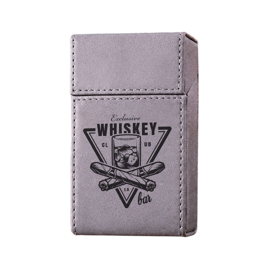 Flip Top PU Leather Full Bag Cigarette Cases - Custom Canvas Now