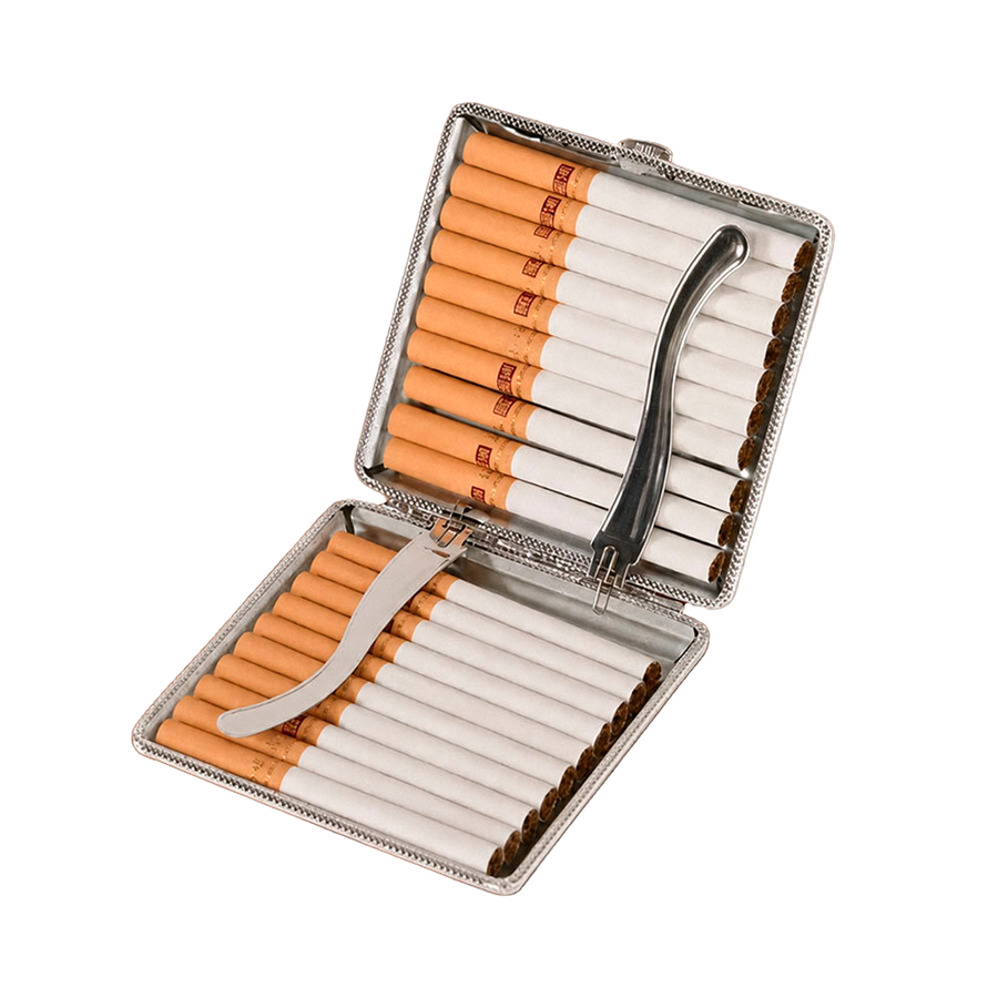 Leather Grain Metal Cigarette Cases - Custom Canvas Now