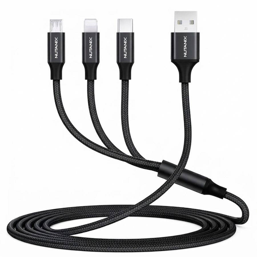 Nylon Braided 3-in-1 Charging Cables - Custom Canvas Now