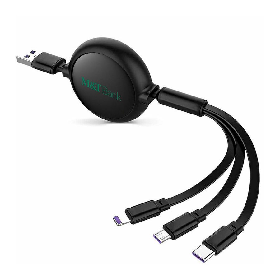 Soft Silicone 3-in-1 Charging Cables - Custom Canvas Now