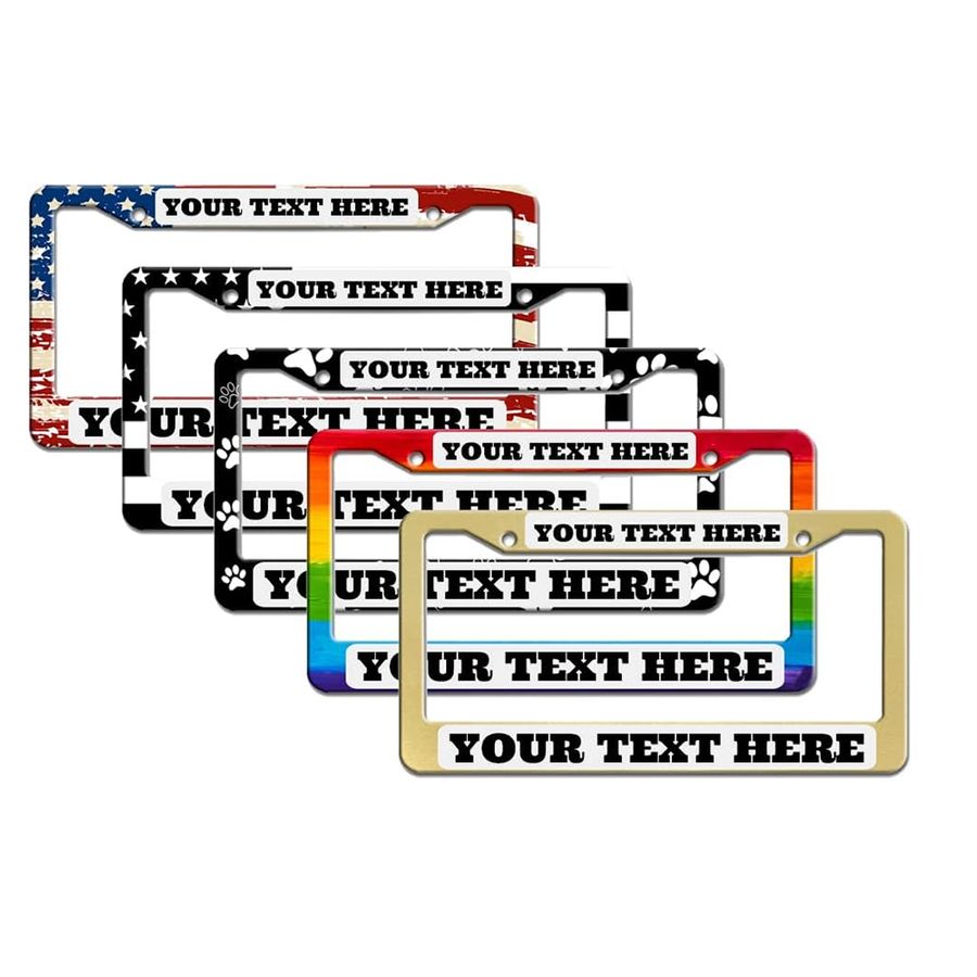 Plastic License Plate Frames - Custom Canvas Now