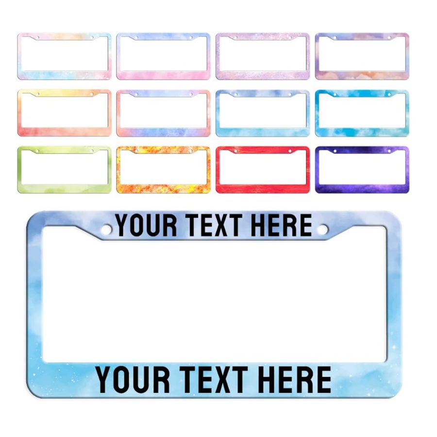 Plastic License Plate Frames - Custom Canvas Now