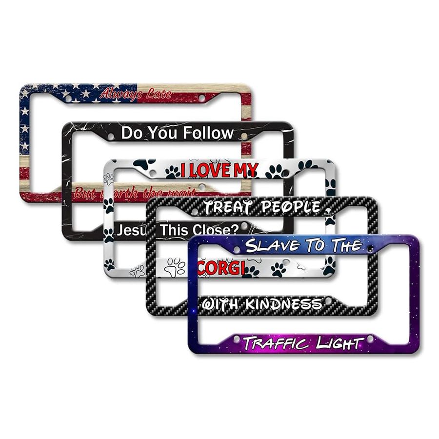 Plastic License Plate Frames - Custom Canvas Now