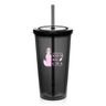 20 Oz Vibrant Sip Tumblers with Straw Charcoal