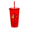 20 Oz Vibrant Sip Tumblers with Straw Red
