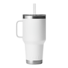 YETI® Rambler® 35 OZ Mug w/ Straw Lid - Laser Engraved White