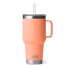 YETI® Rambler® 35 OZ Mug w/ Straw Lid - Laser Engraved Lowcountry Peach