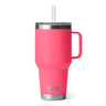 YETI® Rambler® 35 OZ Mug w/ Straw Lid - Laser Engraved Tropical Pink