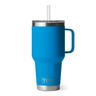 YETI® Rambler® 35 OZ Mug w/ Straw Lid - Laser Engraved Big Wave Blue