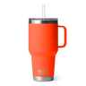 YETI® Rambler® 35 OZ Mug w/ Straw Lid - Laser Engraved Papaya