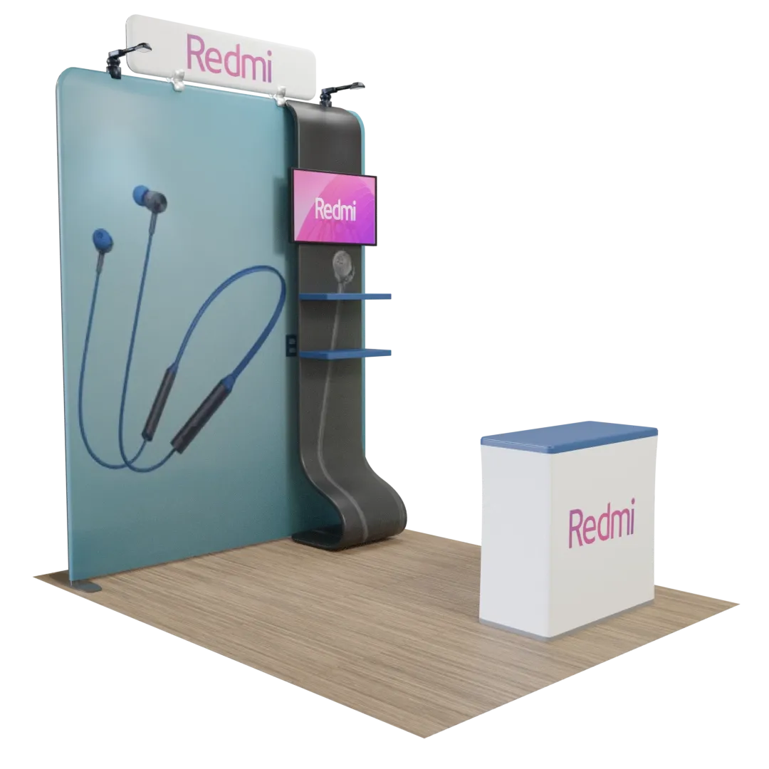 8' x 8' Straight Media Display - Custom Canvas Now