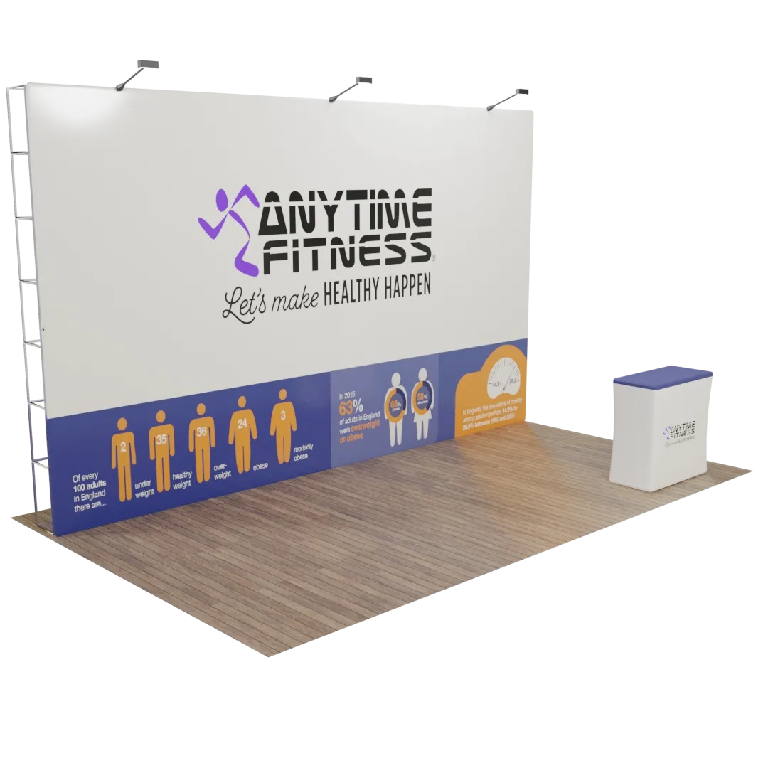 Custom Pop Up Trade Show Display 20' x 10' - Custom Canvas Now