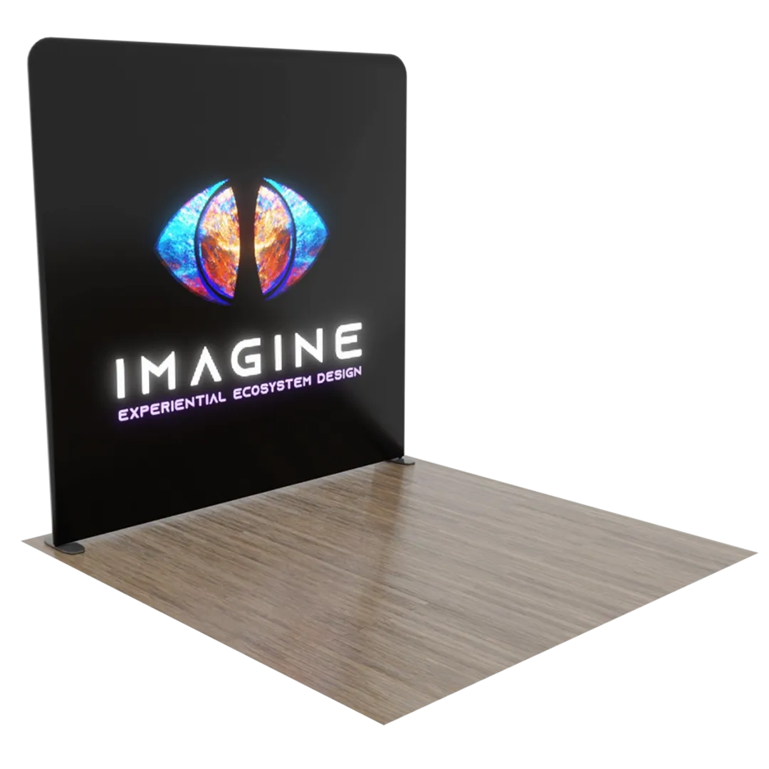 Custom Backlit Trade Show Display with Light Box Frame 10' x 10' - Custom Canvas Now