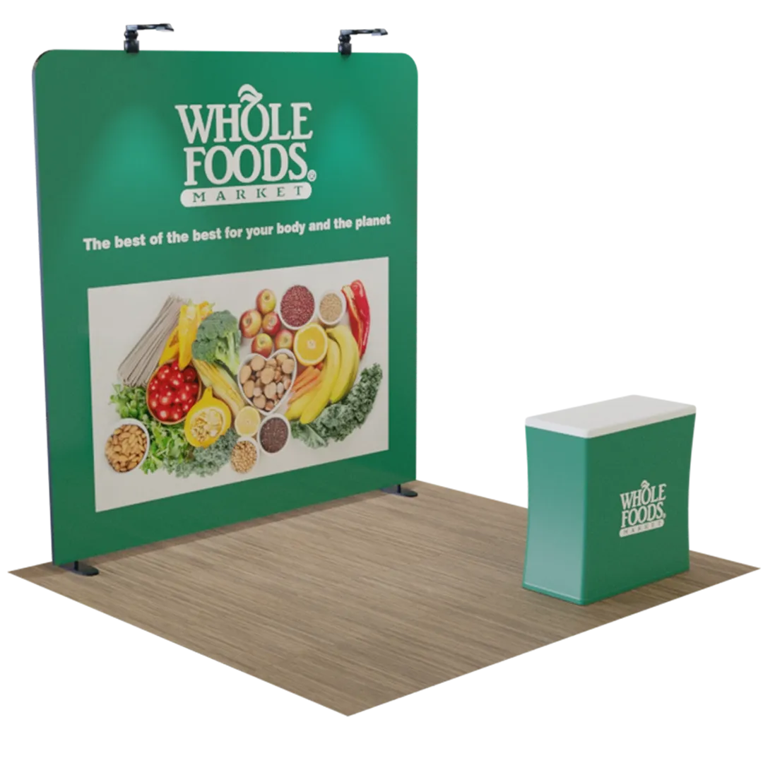 Custom Zip Up Trade Show Display Tension Fabric 10' x 8' - Custom Canvas Now